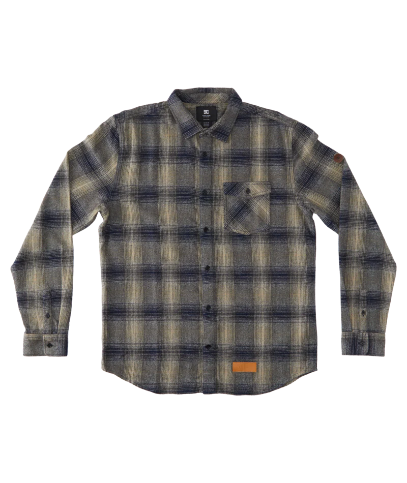 Load image into Gallery viewer, DC Marshal Flannel Dress Blue/ Plaza Toupe Plaid ADYWT03105-XBSC
