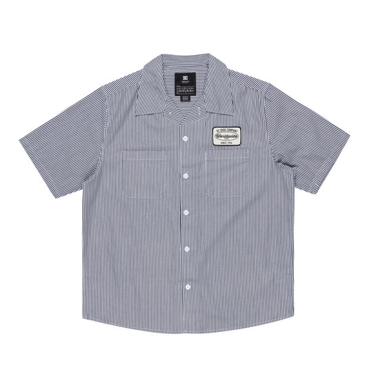 DC Men's Circuit Shirt Vintage Indigo Stripe ADYWT03113_XBWB