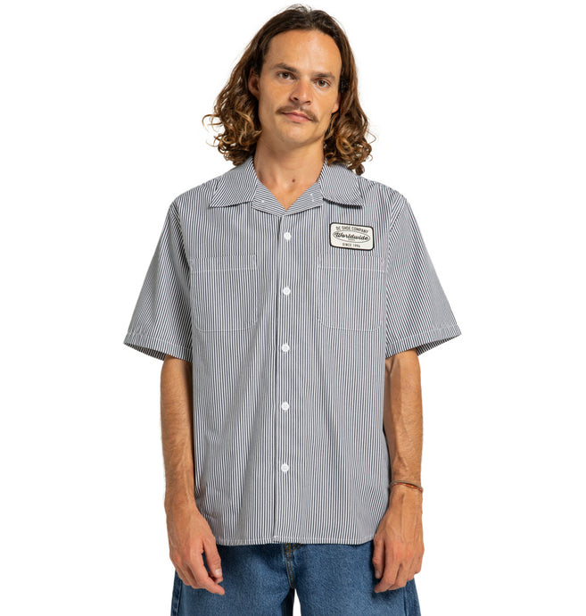 DC Men's Circuit Shirt Vintage Indigo Stripe ADYWT03113_XBWB