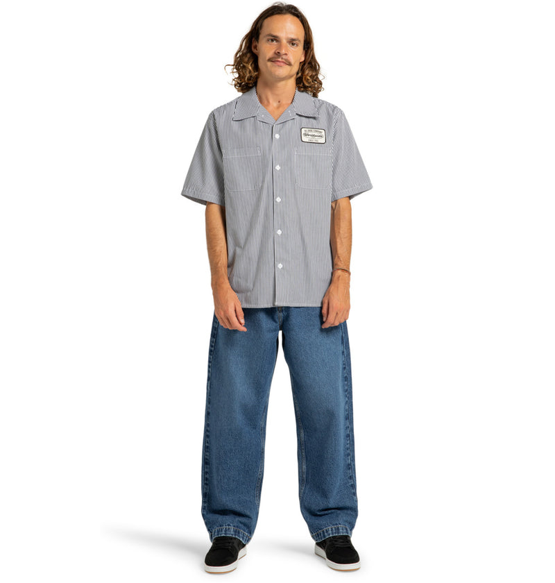 Load image into Gallery viewer, DC Men&#39;s Circuit Shirt Vintage Indigo Stripe ADYWT03113_XBWB

