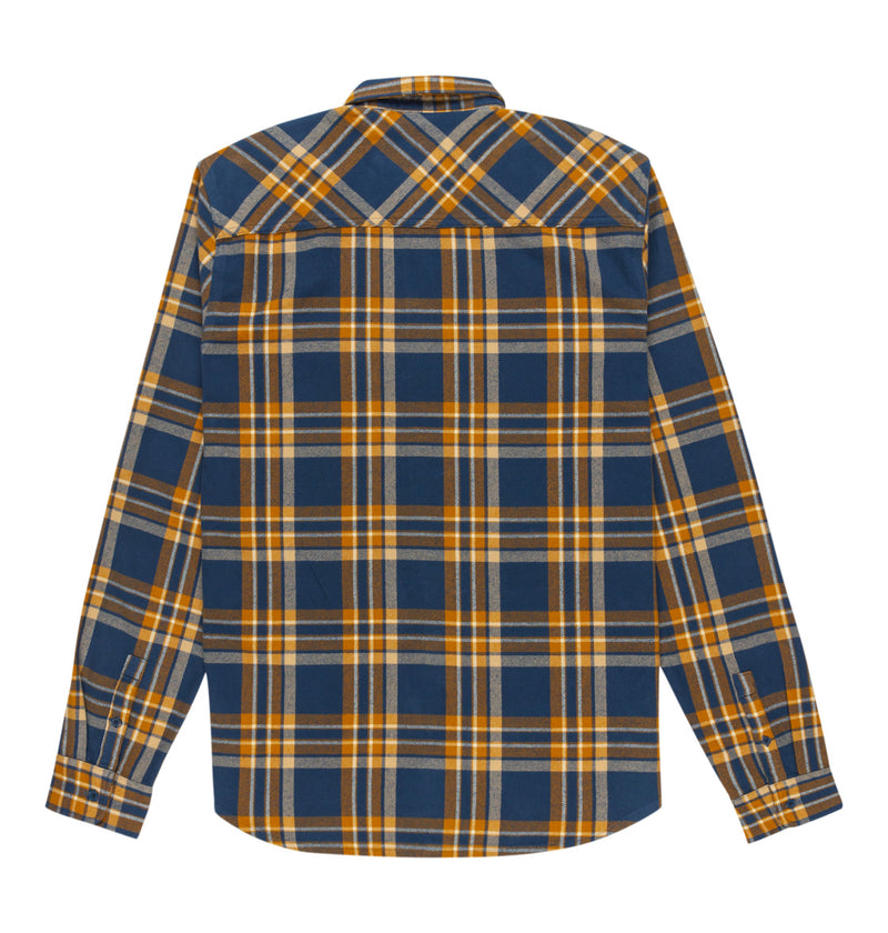 Load image into Gallery viewer, DC Men&#39;s Marshal Flannel Shirt Dark Denim ADYWT03116-BRQ0
