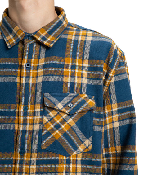DC Men's Marshal Flannel Shirt Dark Denim ADYWT03116-BRQ0
