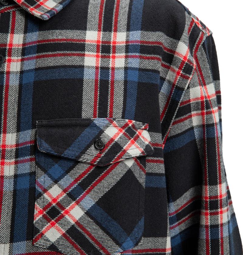 Load image into Gallery viewer, DC Men&#39;s Marshal Flannel Shirt Black ADYWT03116-KVJ0
