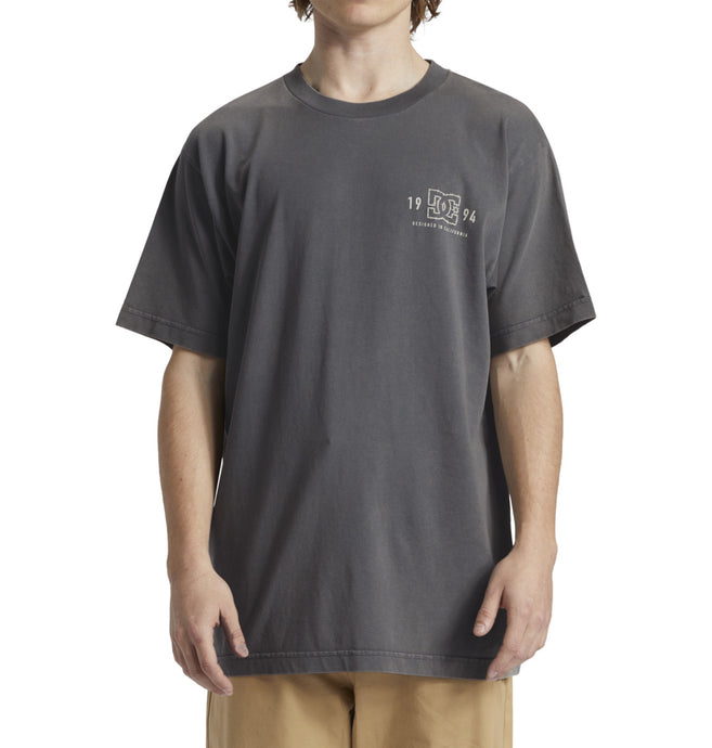 DC Men's High Rise Standard Fit T-Shirt Stormy Weather Acid Wash ADYZT05364-BZJW