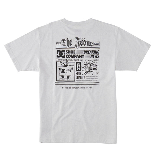DC Men's The Issue Standard Fit T-Shirt Snow Heather ADYZT05368-SCVW