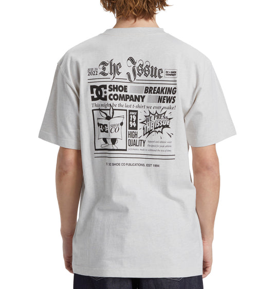 DC Men's The Issue Standard Fit T-Shirt Snow Heather ADYZT05368-SCVW