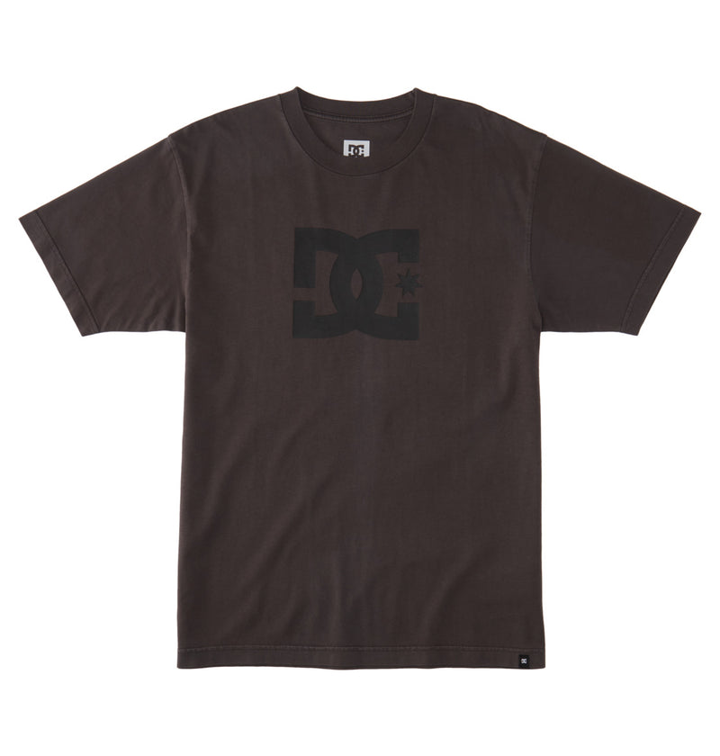 Load image into Gallery viewer, DC Men&#39;s Star Pigment Dye T-Shirt Black Enzyme Wash ADYZT05374_KVJW
