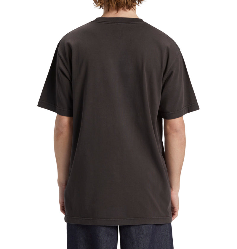 Load image into Gallery viewer, DC Men&#39;s Star Pigment Dye T-Shirt Black Enzyme Wash ADYZT05374_KVJW
