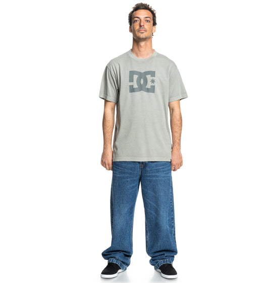 DC Men's Star Pigment Dye T-Shirt Moon Mist Enzyme Wash ADYZT05374_SMAW