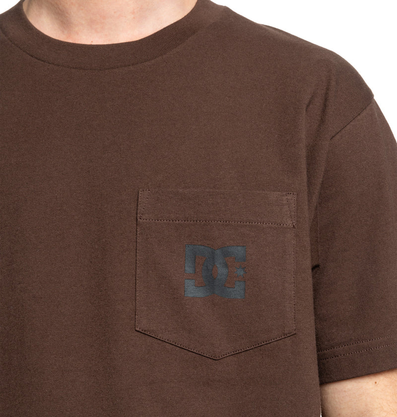 Load image into Gallery viewer, DC Men&#39;s Star Pocket T-Shirt Coffee Bean ADYZT05377-CTL0
