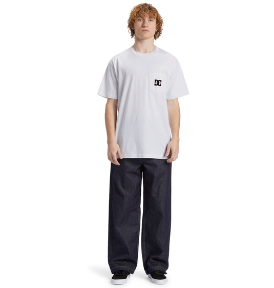 DC Men's Star Pocket T-Shirt White ADYZT05377-WBB0