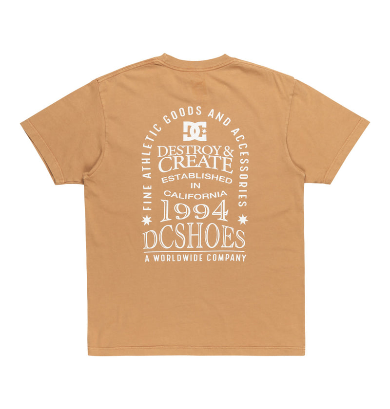 Load image into Gallery viewer, DC Men&#39;s Line Up T-Shirt Medal Bronze Acid Wash ADYZT05446_CMVW
