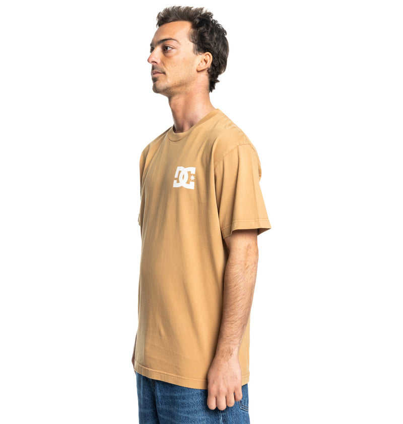Load image into Gallery viewer, DC Men&#39;s Line Up T-Shirt Medal Bronze Acid Wash ADYZT05446_CMVW
