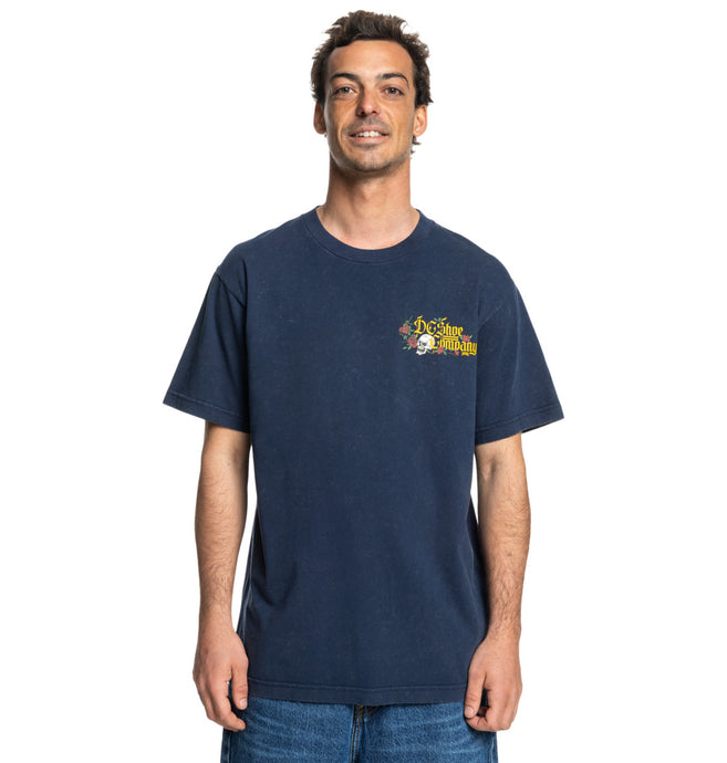 DC Men's Standoff T-Shirt Dress Blues Rain Wash ADYZT05460_BTKW