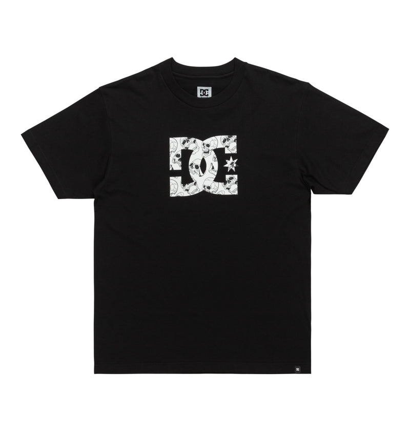 Load image into Gallery viewer, DC Men&#39;s Star Skully T-Shirt Black ADYZT05461_KVJ0
