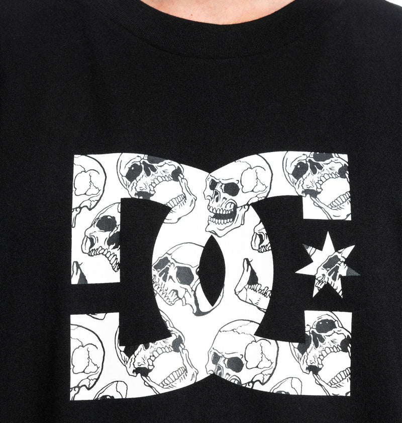 Load image into Gallery viewer, DC Men&#39;s Star Skully T-Shirt Black ADYZT05461_KVJ0
