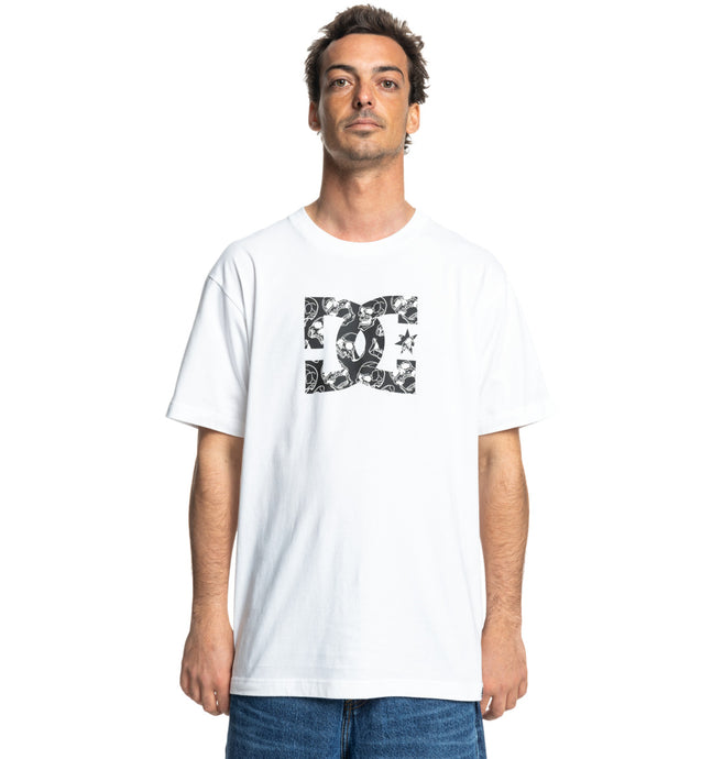 DC Men's Star Skully T-Shirt White ADYZT05461_WBB0