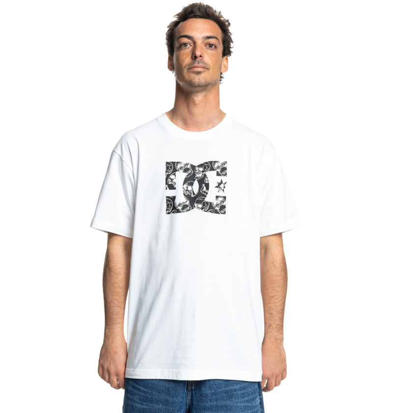 Load image into Gallery viewer, DC Men&#39;s Star Skully T-Shirt White ADYZT05461_WBB0
