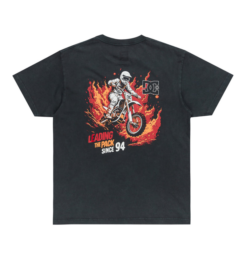 Load image into Gallery viewer, DC Men&#39;s Leading The Pack T-Shirt Black Acid ADYZT05465_BAC
