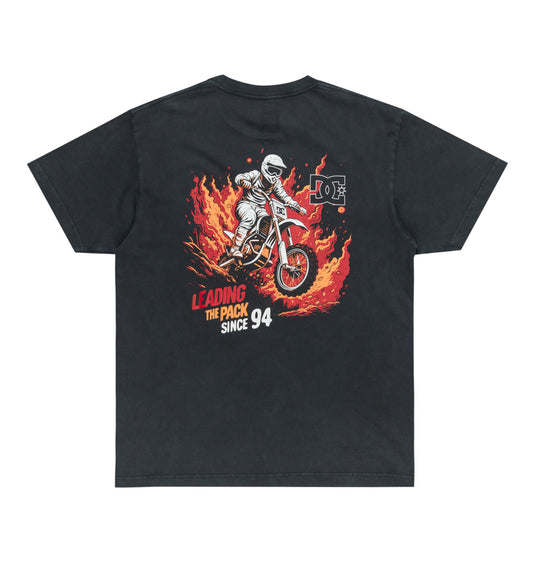 DC Men's Leading The Pack T-Shirt Black Acid ADYZT05465_BAC