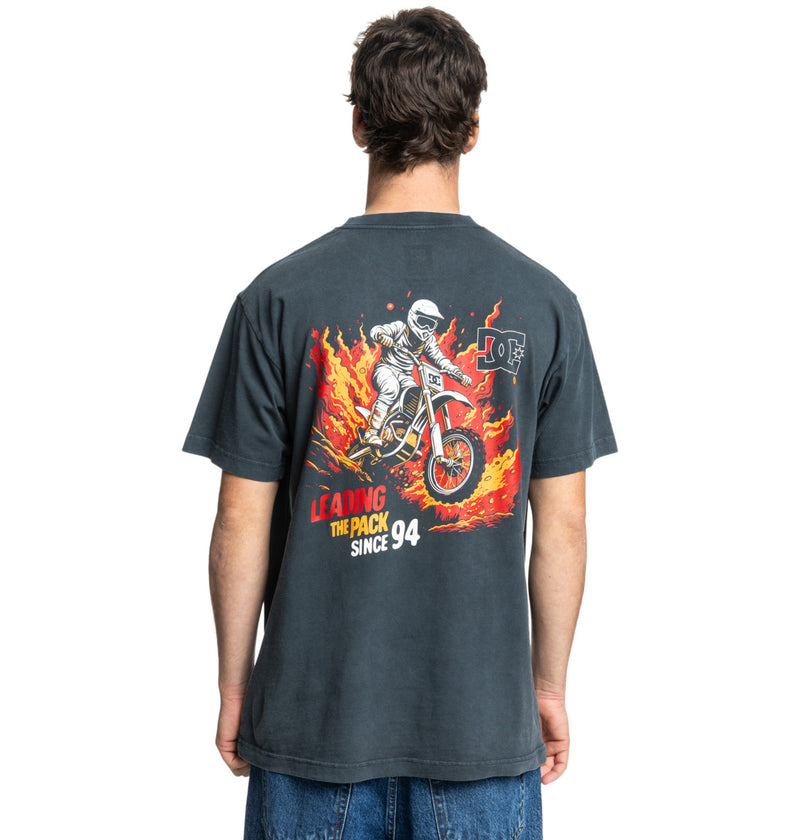 Load image into Gallery viewer, DC Men&#39;s Leading The Pack T-Shirt Black Acid ADYZT05465_BAC
