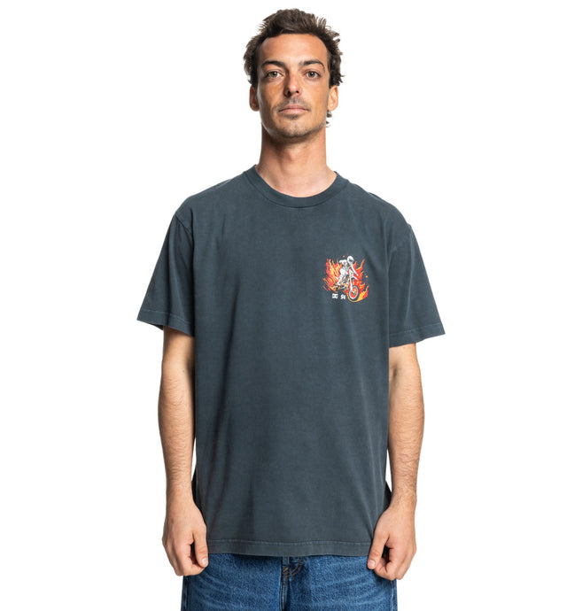DC Men's Leading The Pack T-Shirt Black Acid ADYZT05465_BAC