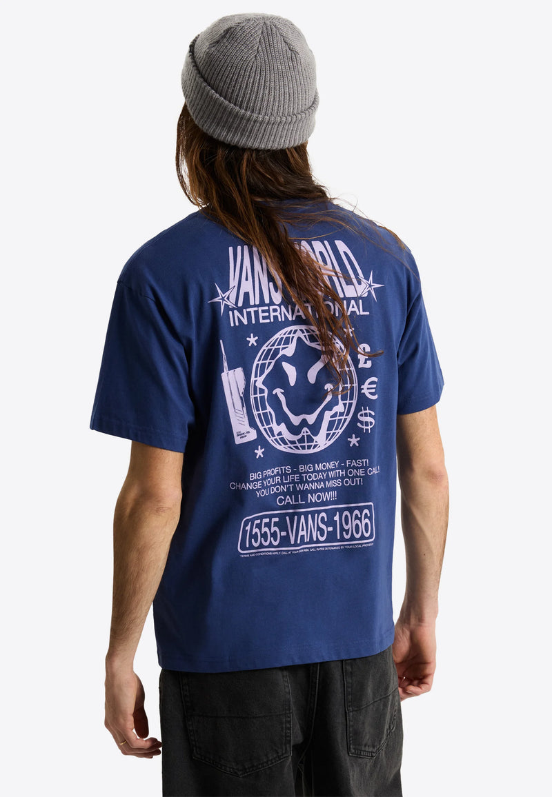 Load image into Gallery viewer, Vans Men's World Intl T-Shirt True Navy VN0010FY5TU
