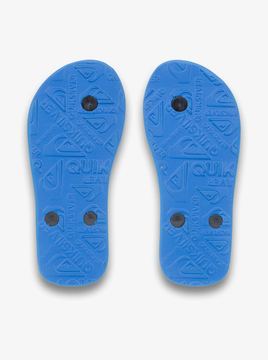 Quiksilver Kids' Java Wordmark Flip Flops Blue AQBL100260-BYJ1