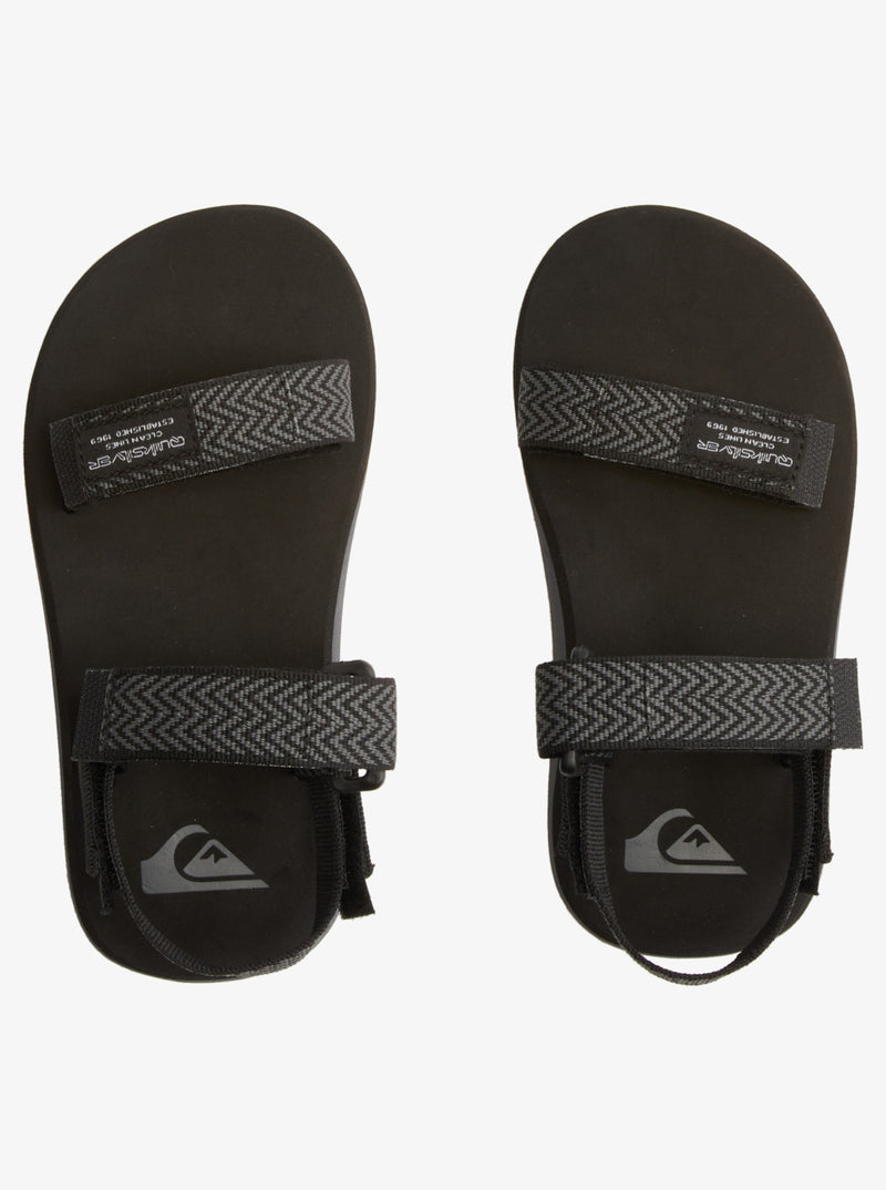 Load image into Gallery viewer, Quiksilver Kids&#39; Monkey Caged Sandals Black/Grey/Black AQBL100337_XKSK
