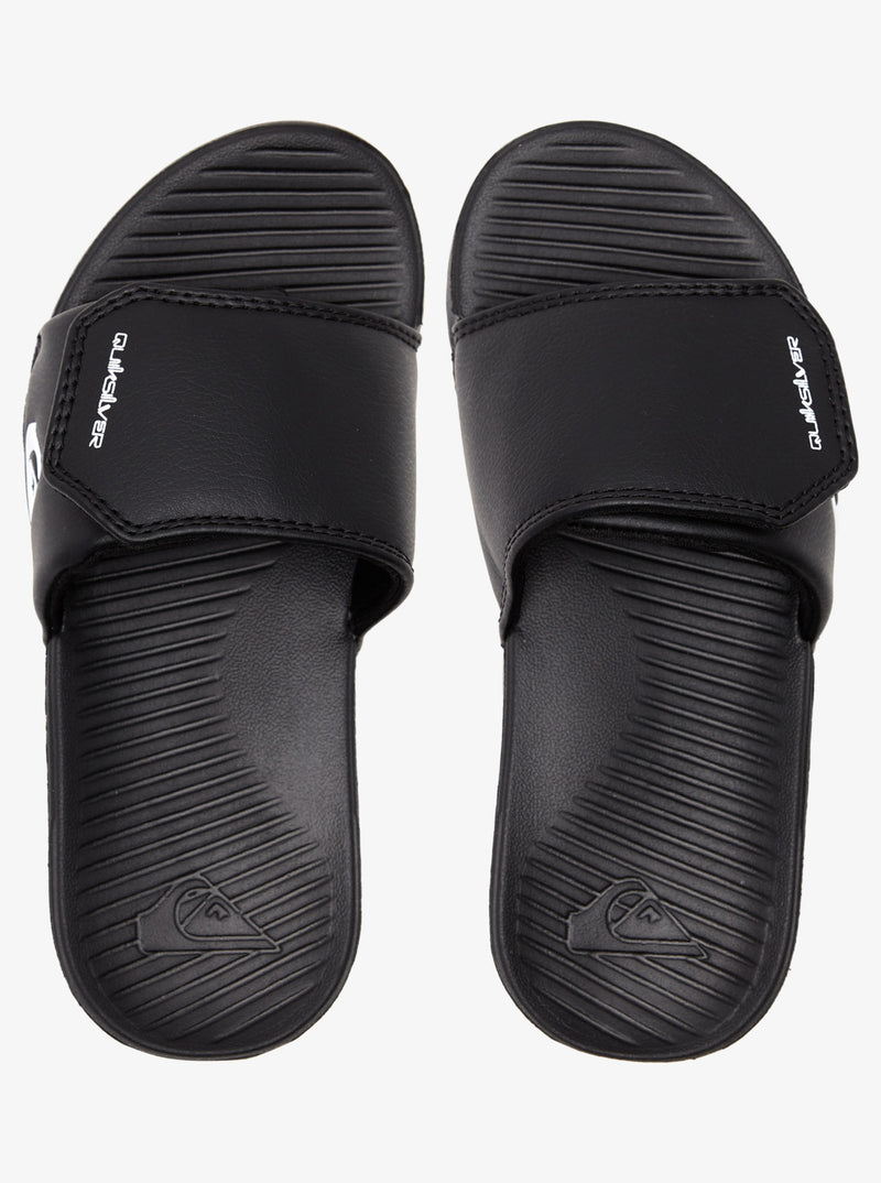 Load image into Gallery viewer, Quiksilver Kids&#39; Bright Coast Sliders Black/White/Black AQBL100468-XKWK
