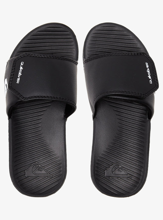 Quiksilver Kids' Bright Coast Sliders Black/White/Black AQBL100468-XKWK