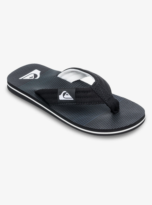 Quiksilver Kids' Molokai Layback Flip Flops Black Connect AQBL100591_KVJ8