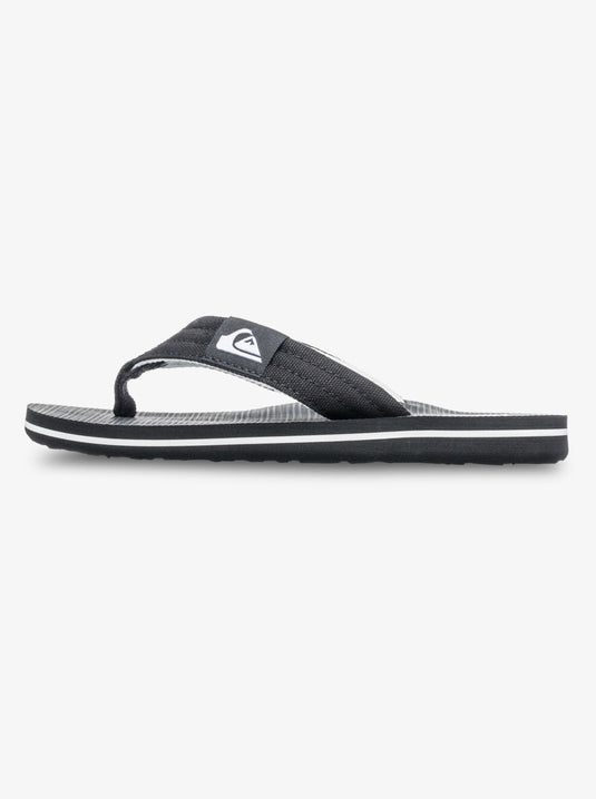 Quiksilver Kids' Molokai Layback Flip Flops Black Connect AQBL100591_KVJ8
