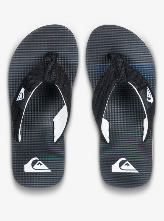 Quiksilver Kids' Molokai Layback Flip Flops Black Connect AQBL100591_KVJ8