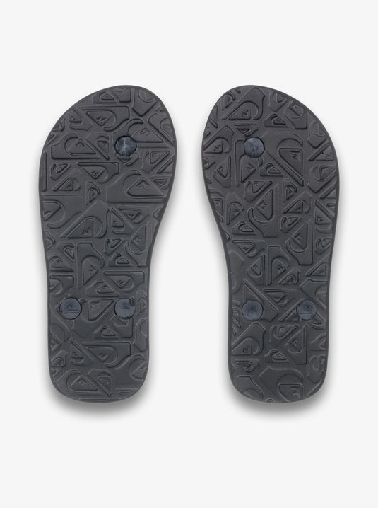 Quiksilver Kids' Molokai Art 25 Flip Flops Black Backyards AQBL100624-KVJ7