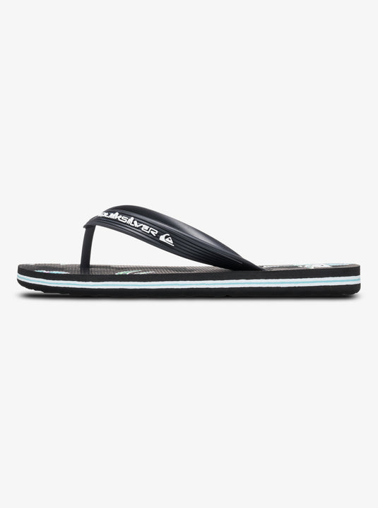 Quiksilver Kids' Molokai Art 25 Flip Flops Black Backyards AQBL100624-KVJ7