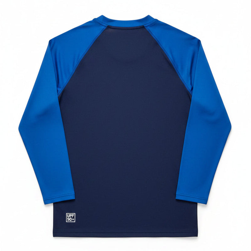 Load image into Gallery viewer, Quiksilver Kid's (8-16) Everyday UPF50 LS Rashguard Dark Navy/Monaco Blue AQBWR03065-XBBB
