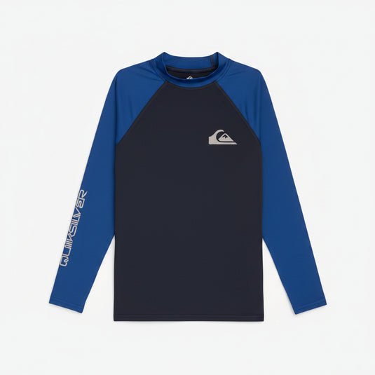 Quiksilver Kid's (8-16) Everyday UPF50 LS Rashguard Dark Navy/Monaco Blue AQBWR03065-XBBB