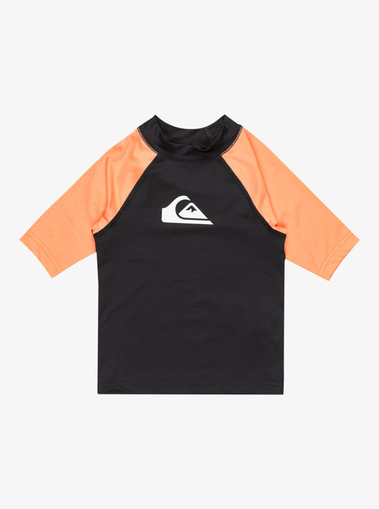 Quiksilver Kid's Everyday Short Sleeve UPF 50 Surf T-Shirt (2-7 Years) Black/Melon AQKWR03027-XKNN