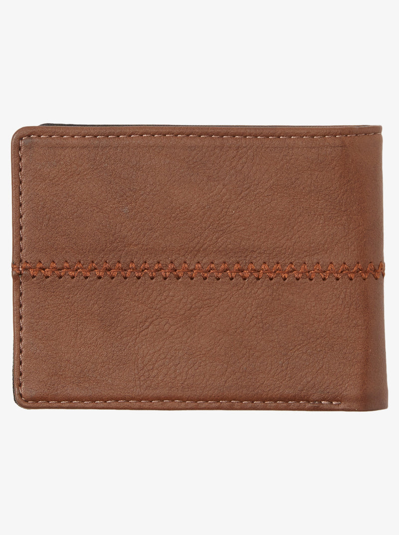Load image into Gallery viewer, Quiksilver Men&#39;s Stitchy Tri Fold Wallet Chocolate Brown AQYAA03243_CSD0
