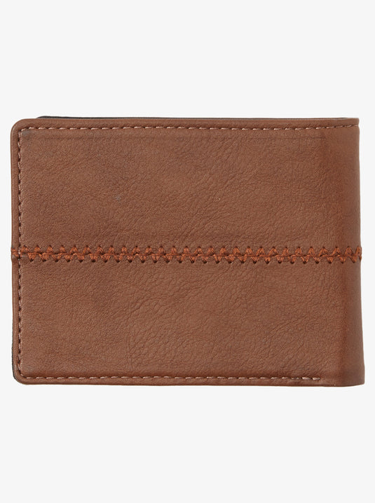 Quiksilver Men's Stitchy Tri Fold Wallet Chocolate Brown AQYAA03243_CSD0