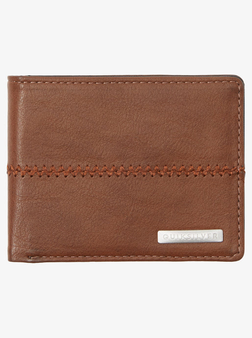 Quiksilver Men's Stitchy Tri Fold Wallet Chocolate Brown AQYAA03243_CSD0