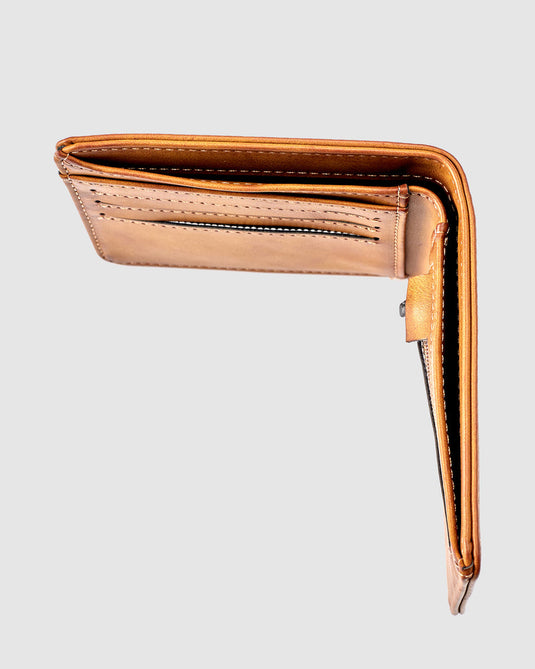 Quiksilver Men's Slim Rays Bi Fold Wallet Chocolate Brown AQYAA03357_CSD0