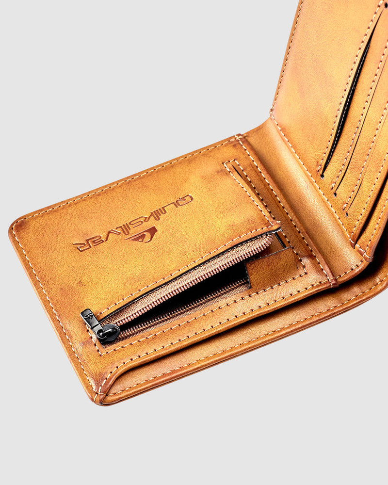 Load image into Gallery viewer, Quiksilver Men&#39;s Slim Rays Bi Fold Wallet Chocolate Brown AQYAA03357_CSD0
