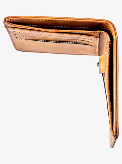 Load image into Gallery viewer, Quiksilver Men's Slim Rays Bi-Fold Wallet Chocolate Brown AQYAA03357-CSD0
