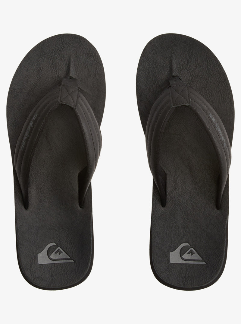 Load image into Gallery viewer, Quiksilver Men&#39;s Carver Nubuck Sandals Solid Black AQYL100623-SBKM
