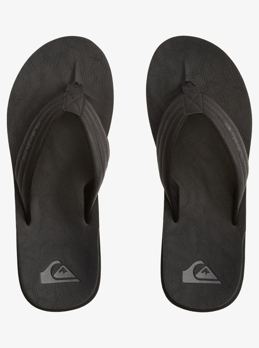 Quiksilver Men's Carver Nubuck Sandals Solid Black AQYL100623-SBKM