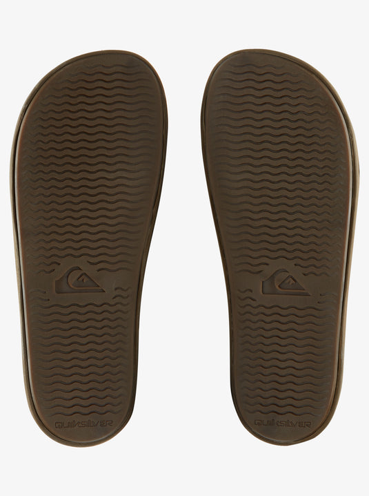 Quiksilver Men's Rivi Leather Slider Sandals Tan AQYL101256-CSJ1