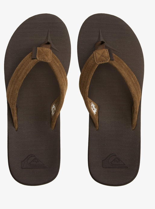Quiksilver Men's Carver Suede Recycled Sandals Brown 2 AQYL101311-CVJ2