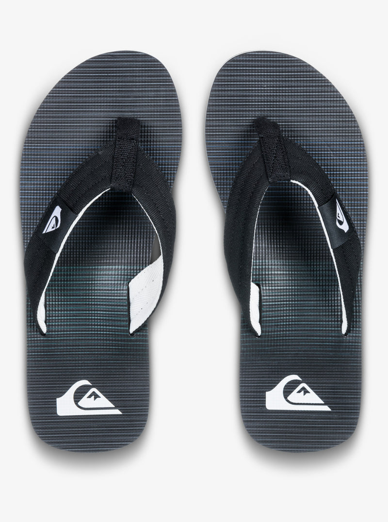 Load image into Gallery viewer, Quiksilver Men&#39;s Molokai Layback Flip Flops Black Connect AQYL101339-KVJ8
